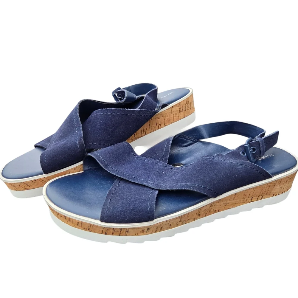 NWT-Marc Fisher Glitze Wedge Sport Sandal Size-9.5